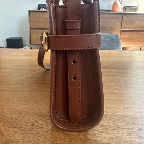 A.P.C. Farrah Small Brown Leather Top Handle Bag - Picture 5 of 10